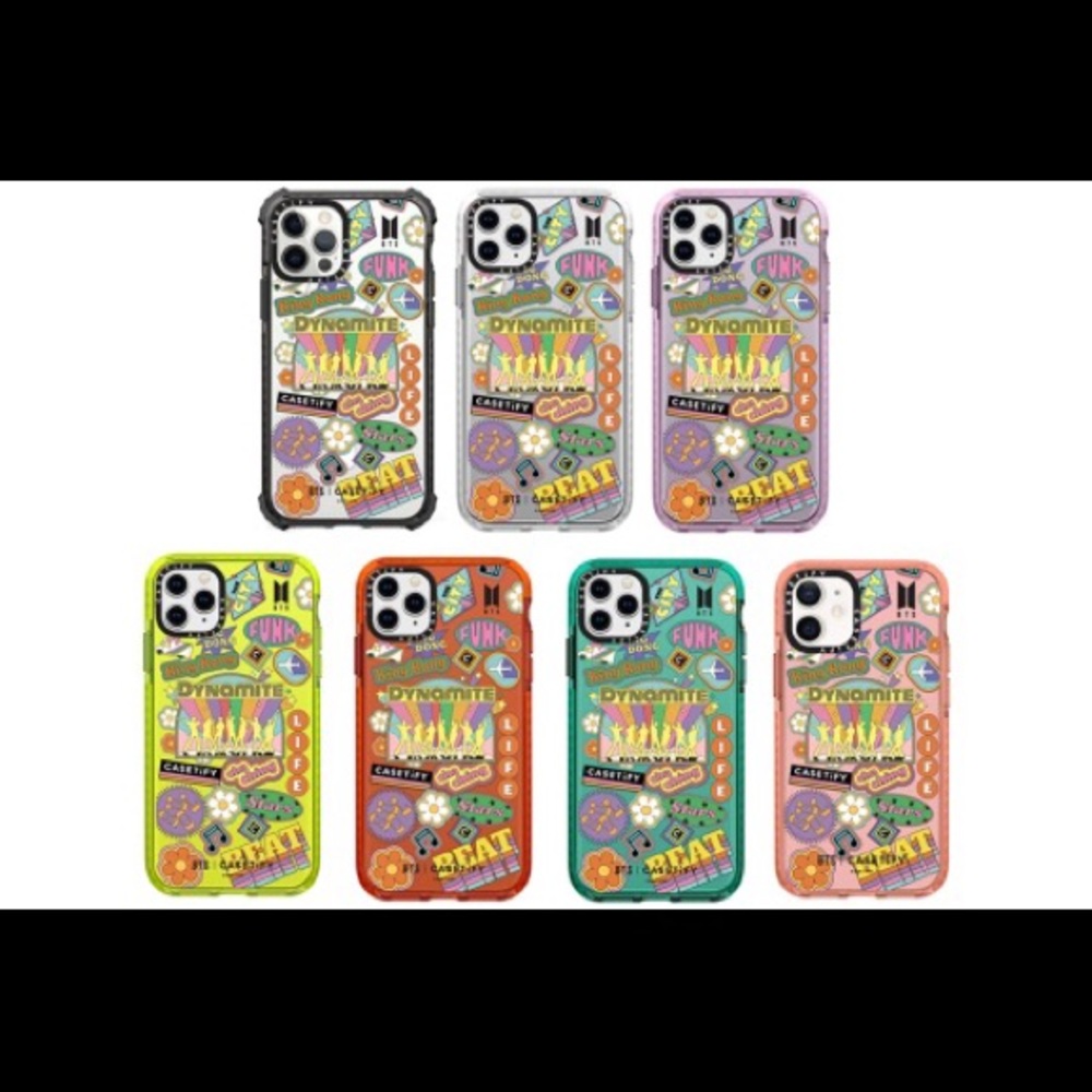 BTS Dynamite Sticker Funk Casetify clear phone case for iPhone XS